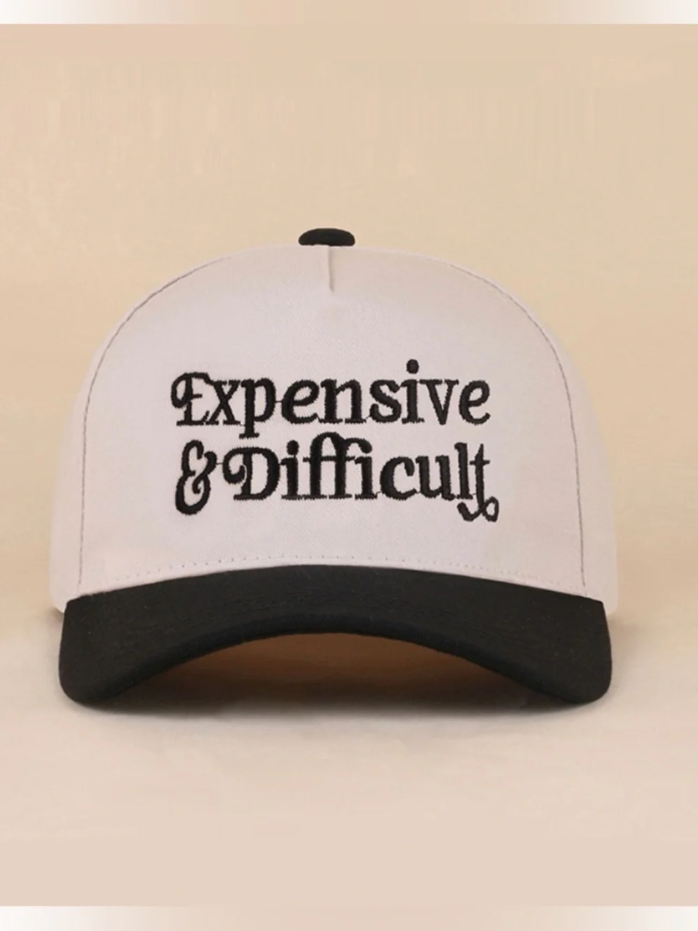 Zenana Expensive & Difficult Novelty Baseball Hat Black NEW